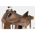 thumbnail image 4 of 16 In Western Horse Saddle American Leather Wade Ranch Roping Dark Brown Hilason, 4 of 7