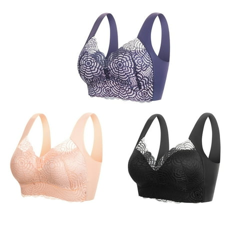 

QWERTYU Plunge Bras Bras for Women Constant Push Up Plunge Bra Purple 5X-Large