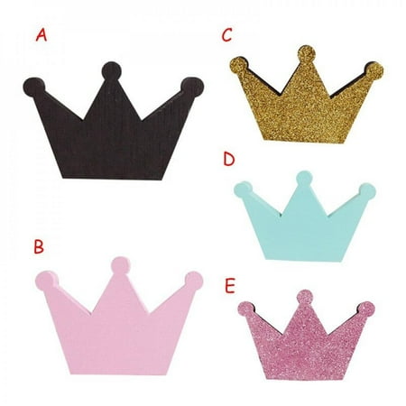 

ZDMATHE DIY Cute Crown Swan Bats Wooden Clothes Hook Room Wall Decorate Children Room Friendly Hanger Hook Baby Room Decoration