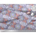 thumbnail image 2 of Soimoi Moss Georgette Fabric Artistic Flower & Geometric Print Fabric by Yard 42 Inch Wide, 2 of 5