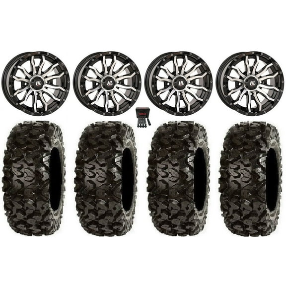 High Lifter HL21 14" Wheels Machined 30" Rip Saw Tires Can-Am Commander Maverick Renegade Outlander Defender