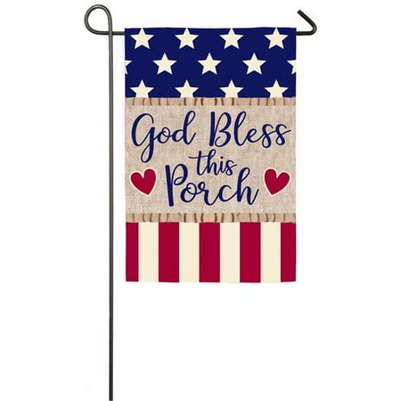 - Evergreen Flag & Garden God Bless this Porch 2-Sided Polyester 1'6 x 1 ft. Garden Flag
