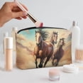 thumbnail image 5 of Customizable Leather Makeup Organizer Pouch for Women Travel Toiletry Storage with Zipper Closure Portable Cosmetic Bag, 5 of 6