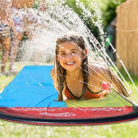 water slide on grass