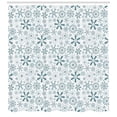 thumbnail image 3 of Ambesonne Winter Shower Curtain, Merry Xmas Snowflakes, 69"Wx84"L, Teal White, 3 of 3