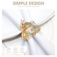 thumbnail image 3 of VERDANVERSE 4pcs Bunny Serviette Rings Golden Alloy Table Decoration Dinner Parties Easter, 3 of 8