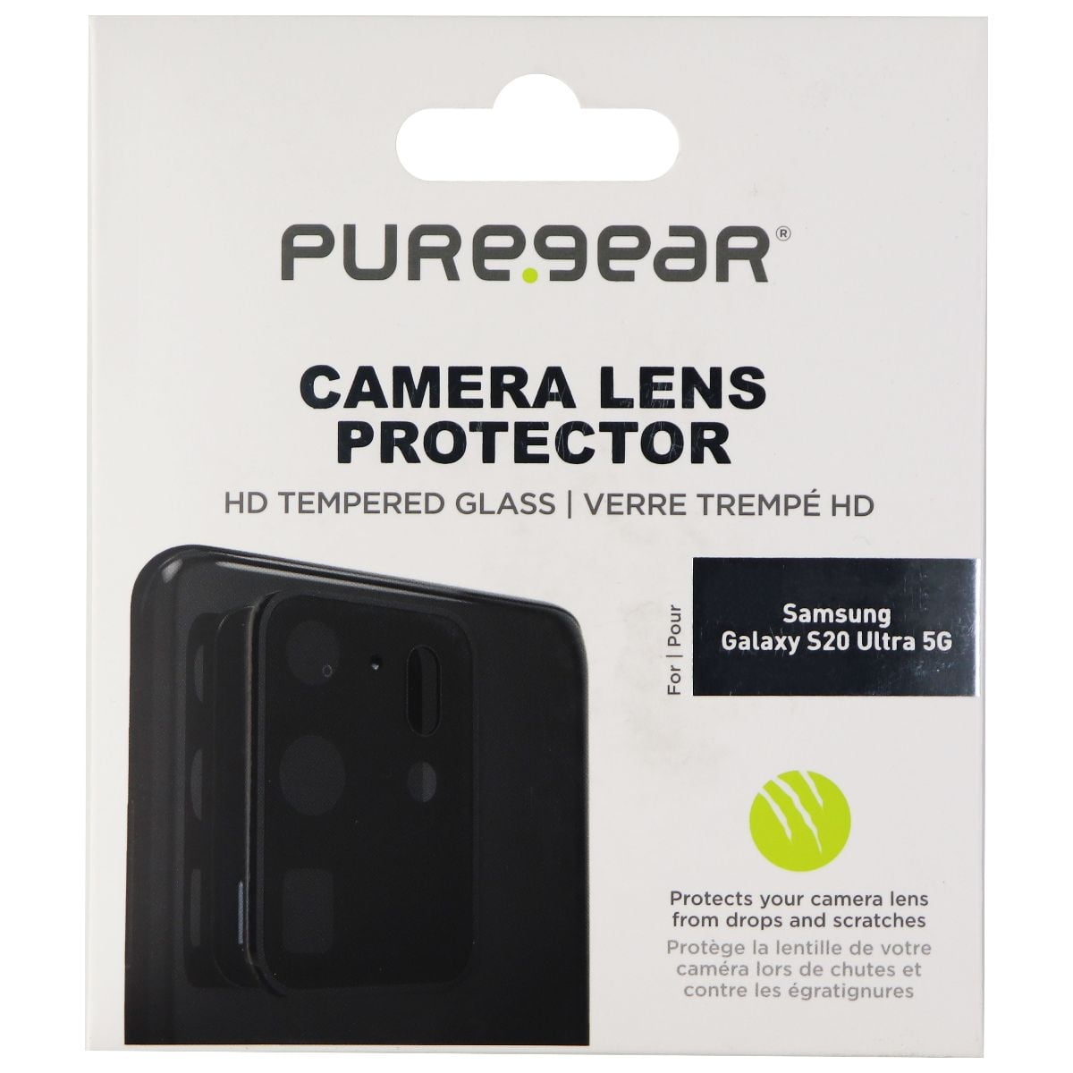 PureGear HD Tempered Glass Camera Lens Protector for Samsung Galaxy S20 Ultra 5G