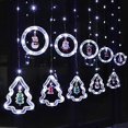 thumbnail image 2 of BLOOMWIN Xmas Window Lights, 3m Christmas Curtain Lights USB Xmas Tree Fairy Lights Novelty Window Winter Decorations for Bedroom Indoor Home, Cool Wh, 2 of 5