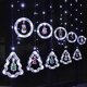 thumbnail image 2 of BLOOMWIN Xmas Window Lights, 3m Christmas Curtain Lights USB Xmas Tree Fairy Lights Novelty Window Winter Decorations for Bedroom Indoor Home, Cool Wh, 2 of 5