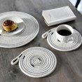 thumbnail image 4 of Woven Cotton Rope Placemats Set of 4, 12-Inch Heat-Resistant Round Place Mats with Hanging Ring, Braided Table Mats for Home Kitchen Party Wedding Tab, 4 of 4