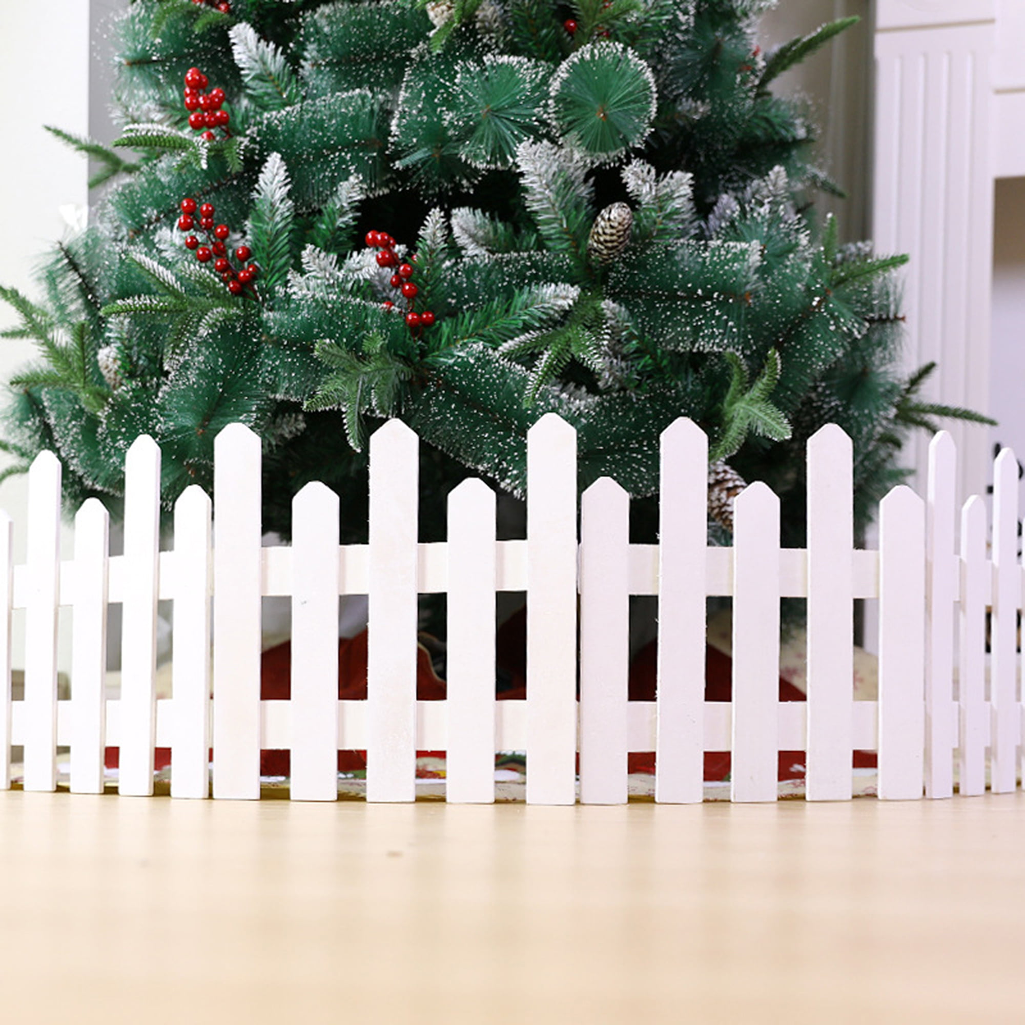 US Miniature Home Garden Christmas Xmas Tree Decoractive Wooden Picket Fence