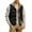 Black, variant on Mens Canvas Vest Fleece Sherpa Lined Work Vest Multi Pockets Button Down Hiking Fishing Camping Outdoor