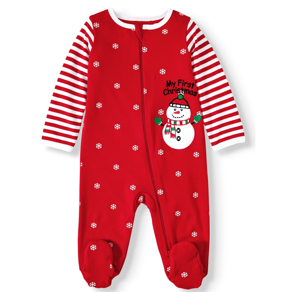 Holiday Time - Holiday Time Baby Boys' Sleep N' Play Pajamas, My First ...