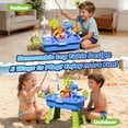 thumbnail image 4 of JoyStone Kids Sand Water Pirate Ship Table, 21PCS Sensory Sandbox Play Table, 21.85"x16.33"x22.44", Outdoor Toy Gift for Toddlers, 4 of 9