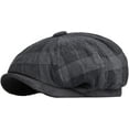 thumbnail image 3 of CoCopeaunts Newsboy Caps for Men Fashion Plaid Octagonal Hat with Elastic Flat Cap Women British Style Berets Vintage Painter Hat, 3 of 8