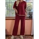 thumbnail image 5 of Pantalón de Punto de Corta, Traje Rojo Vino, Talla S, 5 of 7