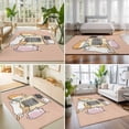 thumbnail image 4 of Large Area Rugs 5'x8', Pink Brown Cute Cat Carpet Runner Indoor Outdoor Rugs Home Decor Aesthetic, Cartoon Funny Heater Cats Non Slip Mats Washable Accent Rug for Living Room Bedroom, 4 of 8