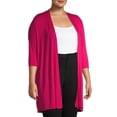 thumbnail image 2 of Ella Samani Women's Plus Size Lightweight Cardigan with Long Sleeves, 2 of 6