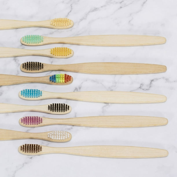 Cepillo de dientes de bambú para hotel Productos desechables para habitaciones de hotel Caja de cartón Kraft ecológica