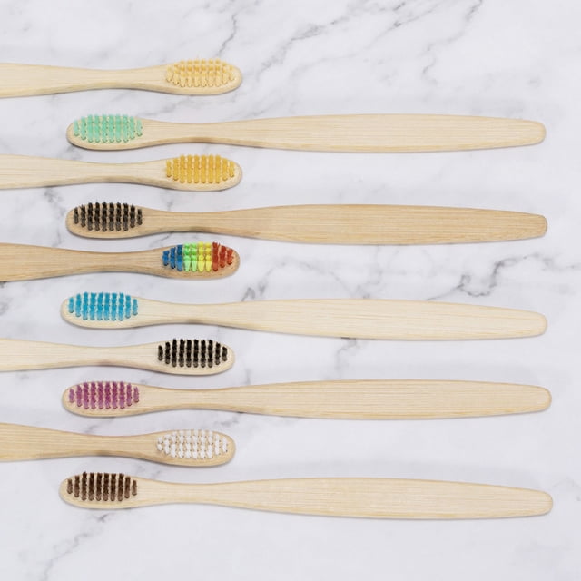 Cepillo de dientes de bambú para hotel Productos desechables para habitaciones de hotel Caja de cartón Kraft ecológica