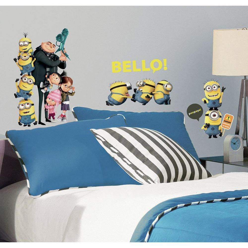104 x 46 x 0,1 cm Multicolore Vinyle Thedecofactory RMK2081GM Despicable ME 2 Minions Peel and Stick Giant Wall Decals REPOSITIONNABLES