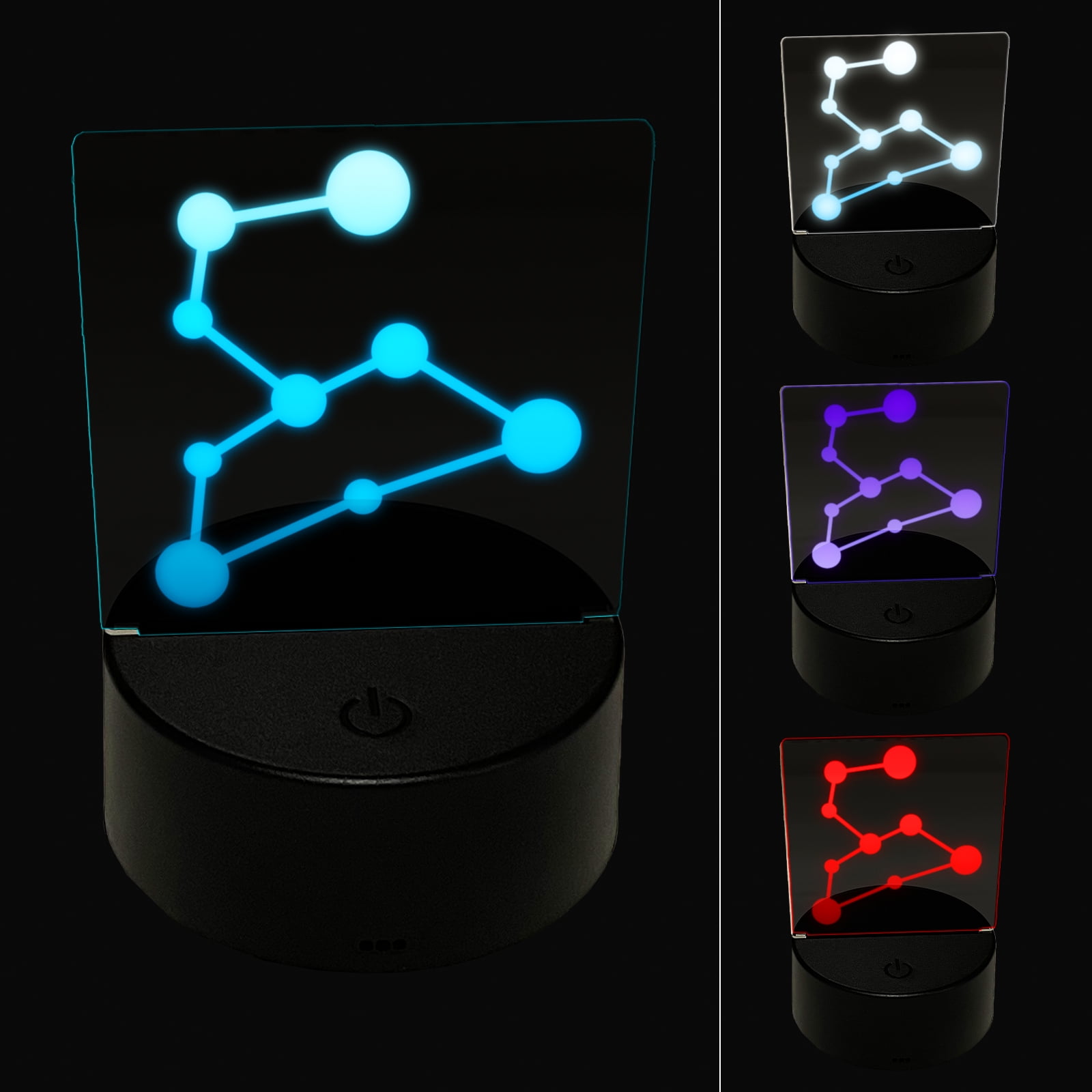 Leo Zodiac Star Constellations LED Night Light Sign 3D Illusion Desk Nightstand Lamp