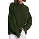 thumbnail image 2 of Suéter PRETTYGARDEN de punto, cuello redondo, manga larga, verde militar XL, 2 of 4