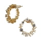thumbnail image 4 of Aretes de poste ZVEZDA Circonias y chapa de oro 18K, 4 of 4