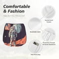 thumbnail image 4 of Balery Astronaut With American Flag Pantalones cortos deportivos para mujer con forro y dos bolsillos, elásticos, para entrenamiento, gimnasio, yoga-Medium, 4 of 7