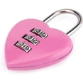 thumbnail image 1 of Shiyou-1 Pce/Ensemble Cadenas Combinaison en Forme de Cœur Rose pour Filles Femmes, Verrous avec Code, Mini Verrou à Code Réinitialisable à 3 Chiffres pour École Rose, Verrous Combinés, 1 of 4