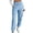 Blue, variant on Lnmiateer Womens Soft Lounge Jogger Pants Solid Color Drawstring Elastic Waist Tapered Pockets Home Relaxation Friend Gathering