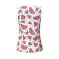 thumbnail image 5 of Xecao Watermelon print women's scoop neck, loose-fit workout tank tops for the gym., 5 of 9