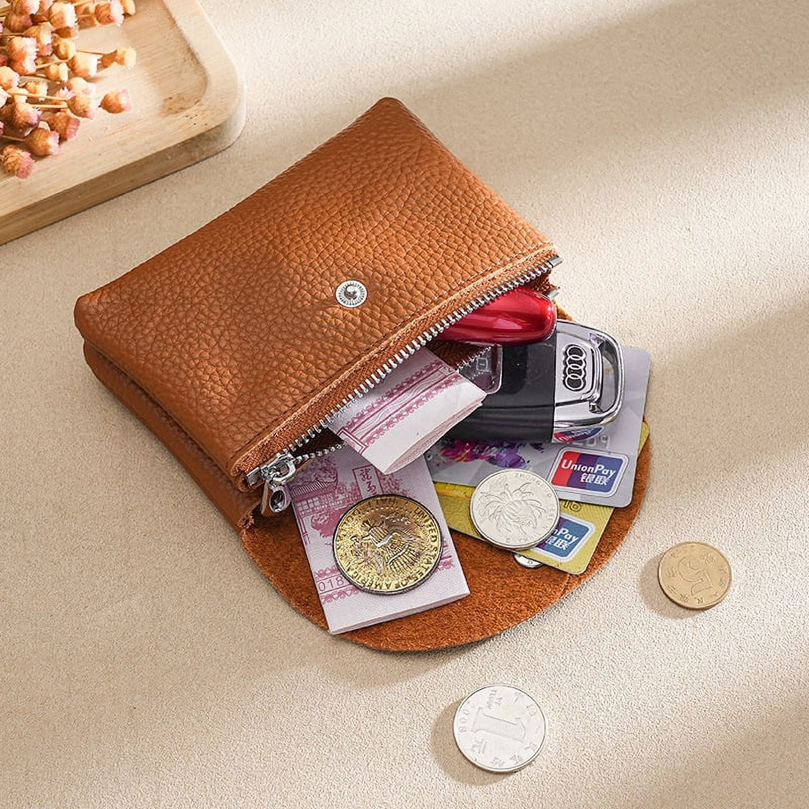 Porte-Monnaie Femme Cuir Vert Citron – Mini Porte-Monnaie Mignon Avec Porte-Clés Et Bouton-Pression, Idéal Pour Cartes, Pièces Et Petits Objets Du Quotidien