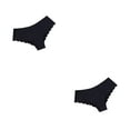 thumbnail image 4 of Jumpingount Bragas estampadas para mujer, ropa interior cómoda, calzoncillos de seda de secado rápido, lencería de cintura baja, calzoncillos Negro L 2piezas, 4 of 6