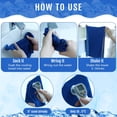 thumbnail image 4 of Toallas refrescantes Hosuly, paquete de 30 unidades, 100 x 30 cm, transpirables al hielo, color azul oscuro, 4 of 6