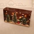 thumbnail image 2 of Mini árboles de Navidad Árboles con base de madera, árboles de Navidad artificiales para la mesa del pueblo, la habitación del hogar, la fiesta, la artesanía, la decoración navideña, 2 of 5