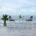 thumbnail image 2 of SAFAVIEH Outdoor Collection Pate 3-Piece Bar Table Bistro Set White/Navy/ Navy, 2 of 7