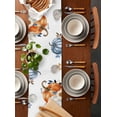 thumbnail image 2 of Ldtrchee Fall Blue Pumpkins Table Runner 48 Inches, Grey Orange Botanical Thanksgiving Bed Runner Dresser Scarves Tabletop for Indoor Outdoor Parties/Ceremony/Banquet, 13" x 48", 2 of 8