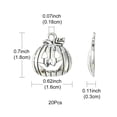 thumbnail image 2 of 20Pcs Tibetan Style Halloween Pumpkin Jack-O'-Lantern Alloy Pendants Lead Free & Cadmium Free Antique Silver 18x16x3mm Hole: 1.8mm, 2 of 5