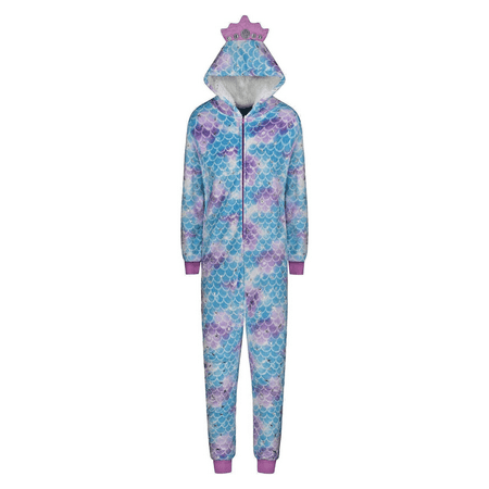 

Sleep On It Girls Pajama with Character Hood | Zip Front Purple Mermaid M 10/12
