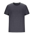 thumbnail image 3 of LONKITO Mens T Shirts, Short Sleeve Crewneck Tees, Solid Color Casual Work Shirts with Pockets, 3 of 5