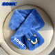thumbnail image 2 of Bufanda cruzada de peluche de Sonics, bufandas suaves de piel sintética de conejo, bufandas gruesas de color sólido para otoño e invierno, bufandas cálidas para niños, 2 of 5