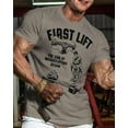 thumbnail image 2 of Gymish First Lift Men’s Workout T-Shirt – Funny Lifting Gym Tee, Athletic Fitness Shirt for Men, 2 of 6