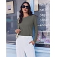 thumbnail image 2 of Ekouaer 3 Pack Long Sleeve Shirts for Women Crewneck Thermal Tops Casual Base Layer Undershirts Fall Trendy Basic Tees, 2 of 6