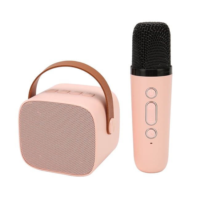 Mini máquina de Karaoke para Fiesta, Juego de micrófono con Altavoz Bluetooth Juego de micrófono con Altavoz Bluetooth para Karaoke Altavoz inalámbrico Retro con micrófono Características líderes en su Clase