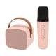 thumbnail image 3 of Juego de micrófono y Altavoz Bluetooth, máquina de Karaoke portátil Retro recargable estéreo HD para niños y adultos, fiesta, color rosa, 3 of 5