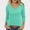 Mint Green#1, variant on Rollbacks & More GaThRRgYP Womens Workout Tops Long Sleeve Tee Shirts,Women's Summer Solid Color Quarter Sleeve Temperament V-neck Pullover Top Army Green M