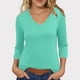 thumbnail image 2 of Conjuntos de otoño para mujer,Blusa de verano para mujer con cuello en V y manga corta, poliéster, informal y cómoda, ideal para el hogar, sopatenor, 2 of 7