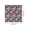 thumbnail image 2 of INSPIRE CHIC Men's Floral Pocket Square Flower Printed Handkerchiefs with Colored Trim for Wedding Party Navy Blue One Size, 2 of 4