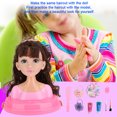 thumbnail image 1 of Styling Head, Makeup Children's Gift Box Doll Head, For Kids Girls MY319-6, 1 of 8